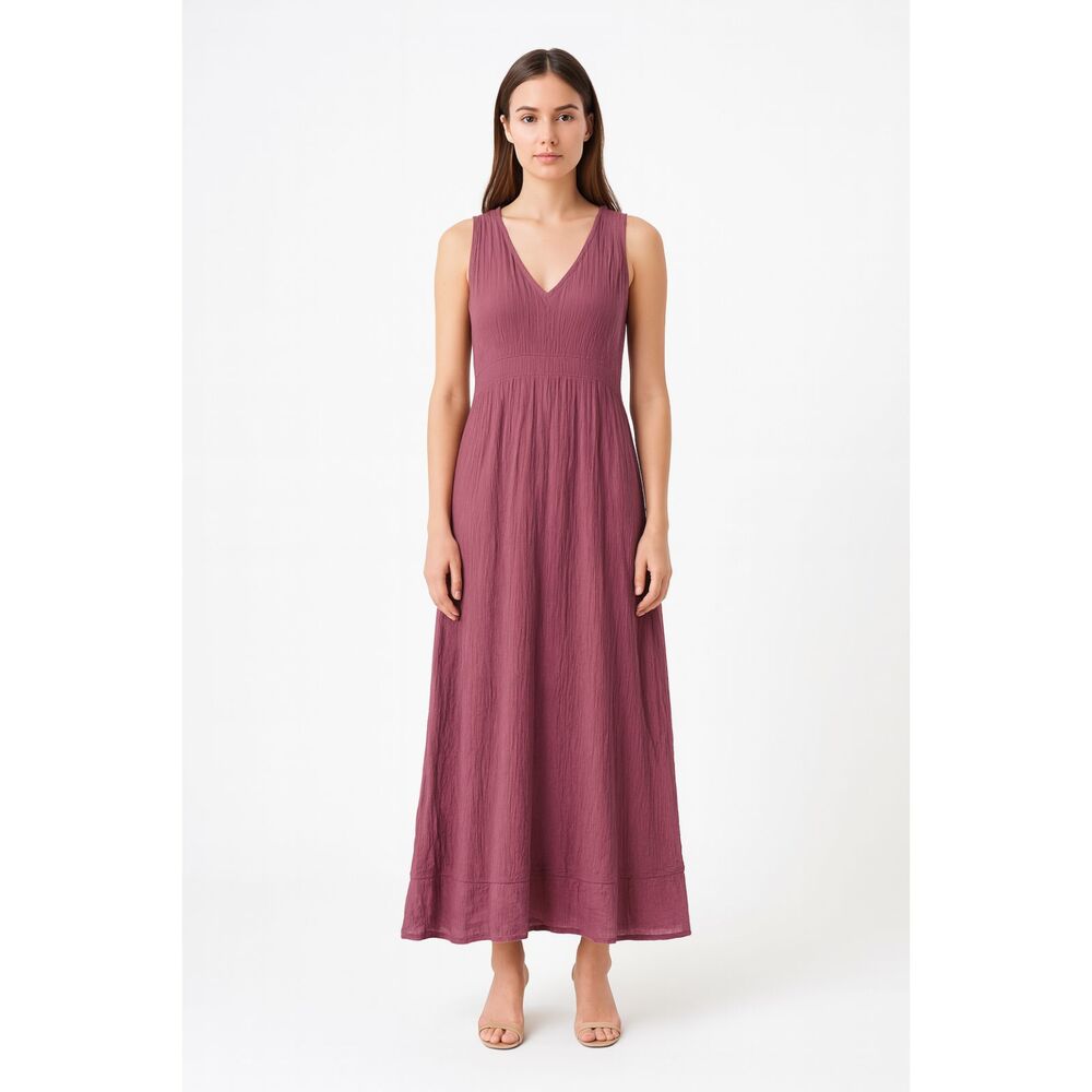 Soft Surroundings Women Pink Maxi Dress MP Soft Girl Coastal Grandmother